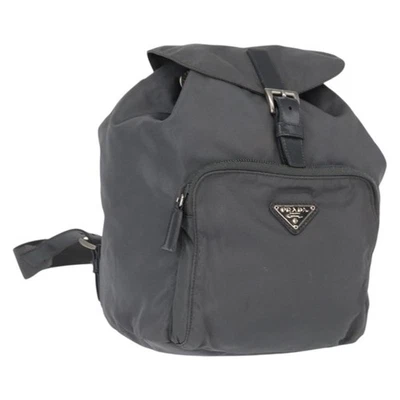 Mochila PRADA Nylon Gris Plata Auténtica 152731 Foto 1 de 4