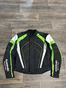 Vintage Kawasaki racing team Moto Jacket 90s Men XL - Picture 1 of 11