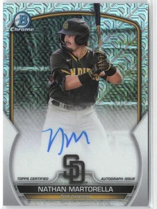 Nathan Martorella 2023 Bowman Chrome Mojo Autograph #BCMA-NM Auto Padres - Picture 1 of 2