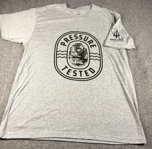 Pressure Tested Trident Coffee Graphic T-Shirt Size XL Gray EUC - Picture 1 of 6