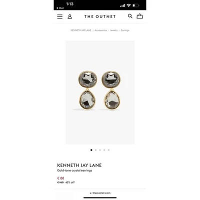 Pendientes KENNETH JAY LANE Cristal Tono Dorado Foto 1 de 4