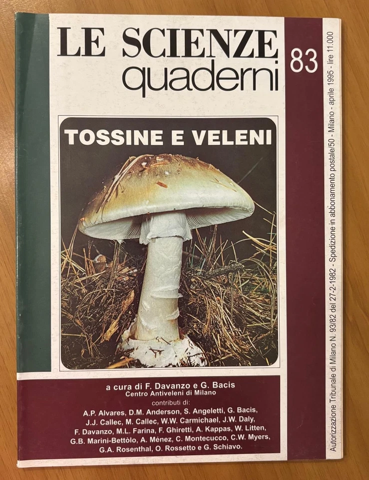 Le scienze. Quaderni - n.83 / Aprile 1995 - Tossine e veleni - Immagine 1 di 1