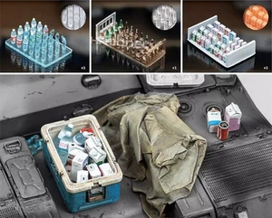 Diorama 1/35 Car Garage Glass Milk Bottle Decor Model Car Repair Accessory Props - Picture 1 of 13