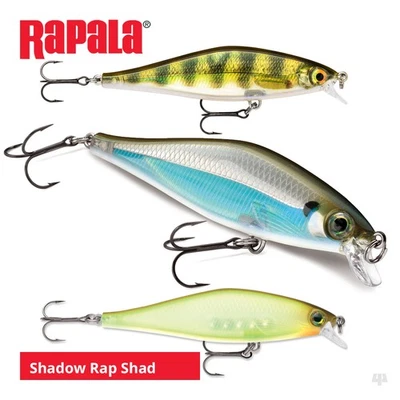 Rapala Shadow Rap Shad Lures - Pike Perch Chub Salmon Sea Trout Fishing Tackle — 第 1/4 张图片