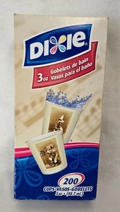 Tazas de baño vintage de 3 oz para perrito Dixie con impresiones de cachorro sepia 100 tazas 2006 - Imagen 1 de 4