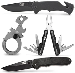 NEW Cat 4 Piece Multi-Tool and Folding Pocket Knife Set 980103 - Picture 1 of 4
