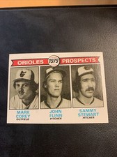 #701 Sammy Stewart Mark Corey Baltimore orioles Prospects,,￼1979 Topps Cb15