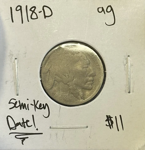 1918-D Buffalo Nickel -Better Date Filler Coin! Cover