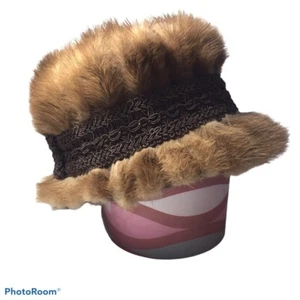 La Rose Womens Bowler Hat Brown Fitted Fur Union Made Vintage S - Picture 1 of 8