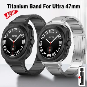 Luxury Titanium Watch Strap For Samsung Galaxy Watch 7 Ultra 2025 NO Gaps Band - Zdjęcie 1 z 10