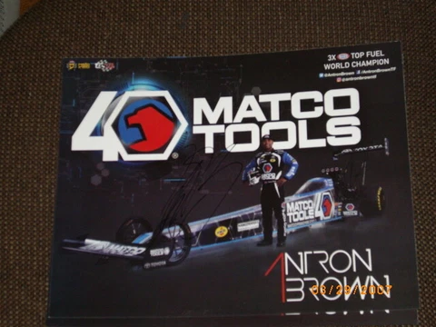 2019 ANTRON BROWN "SIGNED" MATCO TOOLS TOP FUEL NHRA POSTCARD Cover