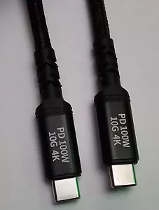 2 Pack USB C-C Charging Cables 4k Type C monitor cables 100 w Fast charging - Picture 1 of 4