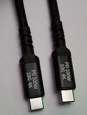 2 Pack USB C-C Charging Cables 4k Type C monitor cables 100 w Fast charging   - Image 1 of 4