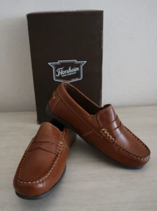 Florsheim 16563-257 Kids Sz 1.5M Saddle Tan Brown Jasper Driver Loafers $60 - Picture 1 of 14