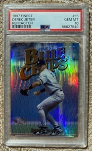 1997 Finest Derek Jeter #15 Refractor PSA 10 GEM MINT - Picture 1 of 3
