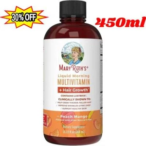 MaryRuth's Liquid Multivitamin Hair Growth Women Biotin/ Peach Mango -450mL/:- - Picture 1 of 7