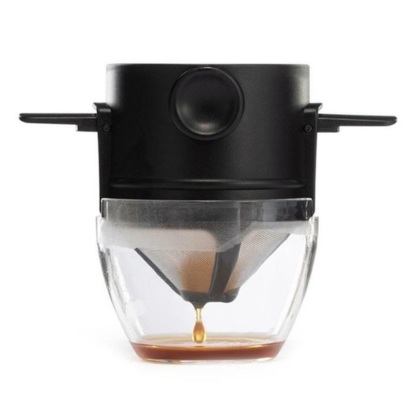 1x Portable 304 Stainless Steel Drip Dripper Double Layer Mesh Coffee Cone AU Photo Related