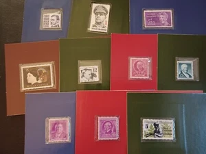 Lot of 10 US Postage Stamps New Unused Sealed In Plastic On Numbered Cards - Picture 1 of 20