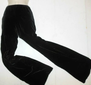  Bootcut Jazz Pants Dance Plush Black Velvet Adlt/Ch over 200 availbl no hem  - Picture 1 of 10