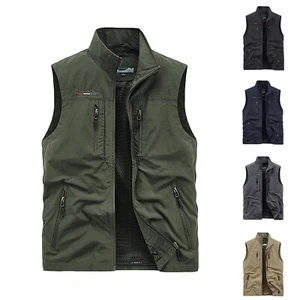 Chaqueta de tareas para hombre Chaleco informal Cuello vuelto Otoño Invierno Abrigos abullonados para hombre - Imagen 1 de 32