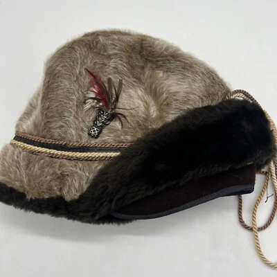 Sombrero Fedora Vintage Piel Sintética Bávaro Alpino Marrón Oktoberfest Invierno Foto 1 de 4