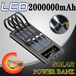 2000000mAh Solar Portable Power Bank Fast Charger Battery Pack for Mobile Phone - Picture 1 of 14