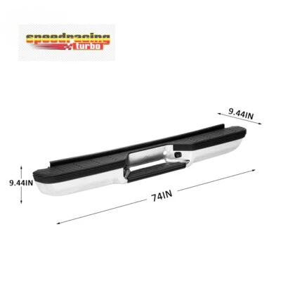 Parachoques trasero cromado para Chevrolet C1500 Suburban 1992-1999 se adapta a tira de impacto Foto 1 de 4