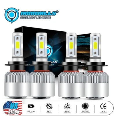 For 2008-2017 Mercedes-Benz C300 4X Front LED Headlight Bulb High-Low beam 6000K - Image 1 of 4