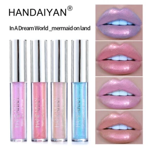 6 Farben Laser Holografischer Lipgloss Flüssiger Lippenstift Glitzer Wasserdicht Metallic - Bild 1 von 10