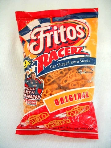 4 3/4 oz. BAG of FRITOS RACERZ CAR SHAPED CORN SNACKS 1999 JEFF GORDAN RARE!! Cover