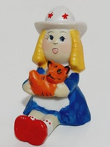 Flambro Dianna Lynn July Birthday Porcelain Handpainted Girl with Cat Figurine - Picture 1 of 8