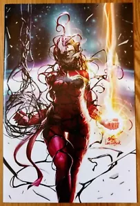 CAPTAIN MARVEL #8 (2019) InHyuk Lee Carnage-ized VIRGIN Variant Cover 1st Star - Imagen 1 de 2