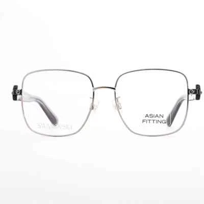 Marco óptico de metal cuadrado gris Swarovski SK 5482-D 032 54-16-145 AF Foto 1 de 2