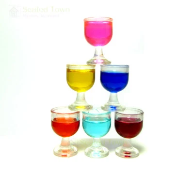 6 Dollhouse Miniature Red Wine Glasses Cup Goblet Bar party Drink Accessory 1:12 - Image 1 of 4