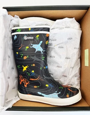 Aigle Gummistiefel Lolly-Pop Theme Tiefsee Gr.31 Wie NEU Unisex Schuhe  - Bild 1 von 4