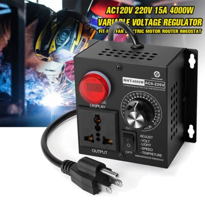 - 120V~220V 15A Electric Motor Variable Speed Controller 4000W AC Motor Speed - Image 1 of 4