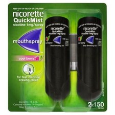 12 x Nicorette Quickmist 150 Sprays Cool Berry Brand New sealed