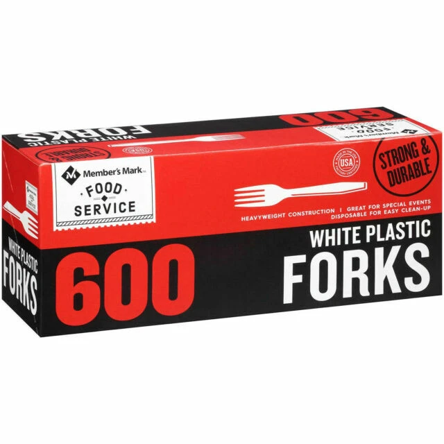 Member's Mark Plastic Forks - White (600 Pieces)