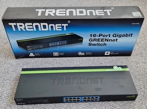 TRENDnet Gigabit Switch TEG-S16g - 16 port Unmanaged Ethernet Switch - Boxed - Photo 1/6