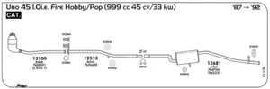 MARMITTA POSTERIORE PER FIAT Uno 1.0i.e. 45 Hobby/Pop Fire 999 cc 45 cv 33 kw Ca - Imagen 1 de 1