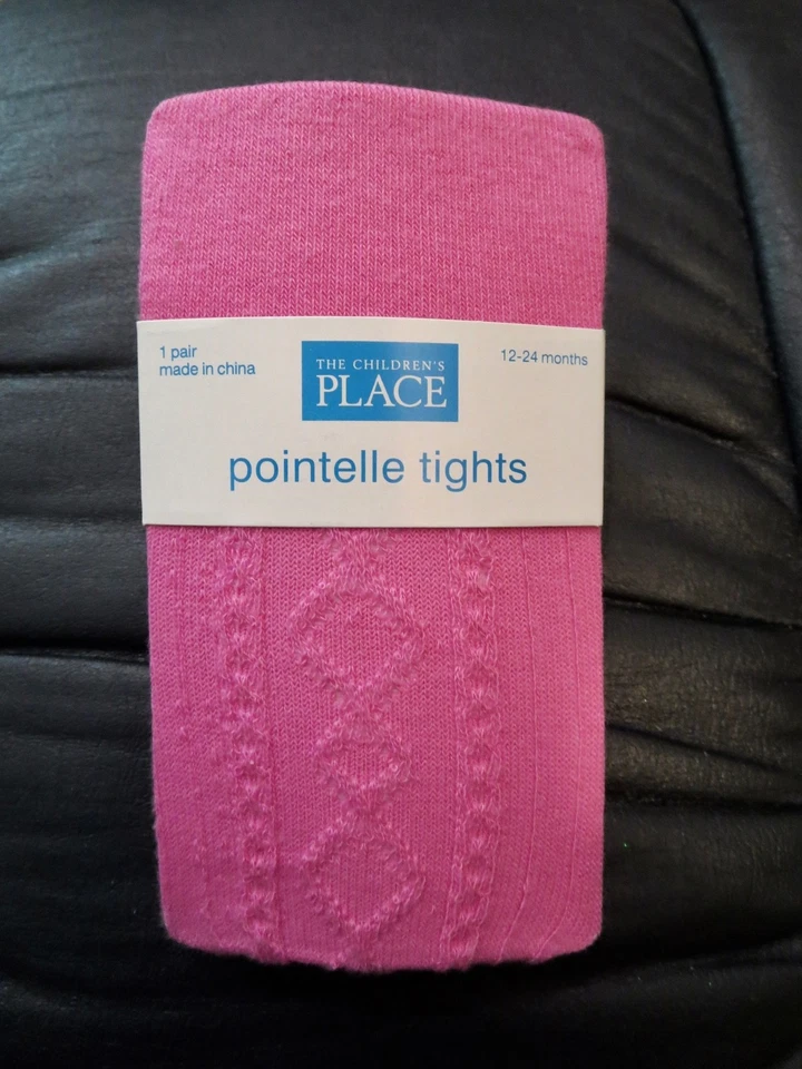 Medias ROSA para niños con patrón de diamantes para niñas 6-12 12-24 24-36 meses nuevas con etiquetas Foto 1 de 1