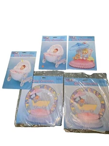 Paper Fantasies Vtg Baby Shower Party Decorations Boy or Girl Tabletop 1990 90s - Picture 1 of 6