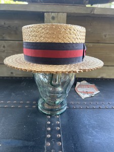 mens straw boater hat products for sale 