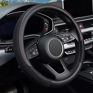Steering Wheel Cover, Universal 15 Inch, Microfiber Leather Viscose, Breathable, - Picture 1 of 12
