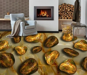 3D Stone Marble 34RAIN22 Floor WallPaper Murals Wall Print Decal AJ Honey - Picture 1 of 6