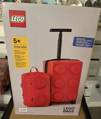 Lego Carry-On Set Expandable Trolley TSA Lock With matching Lego Red Backpack - Image 1 of 4