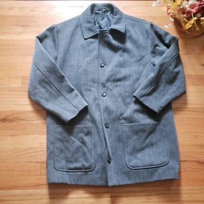 Casaco Sarar Fortex masculino médio sarja pesada cinza mistura de lã peru - Imagem 1 de 4