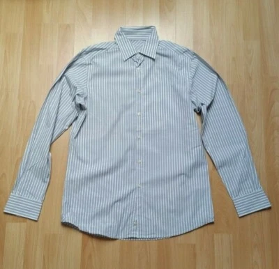 Esprit collection business shirt 37 38 relaxed fit stripes striped grey - Image 1 of 4