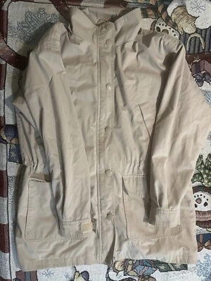CABIN CREEK WOMENS Plaid Blanket Lined Barn Coat Canvas Snap Size Medium Parka - Imagem 1 de 4