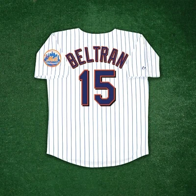 Carlos Beltran New York Mets Men's Home White Jersey w/ Team Patch - Image 1 of 4